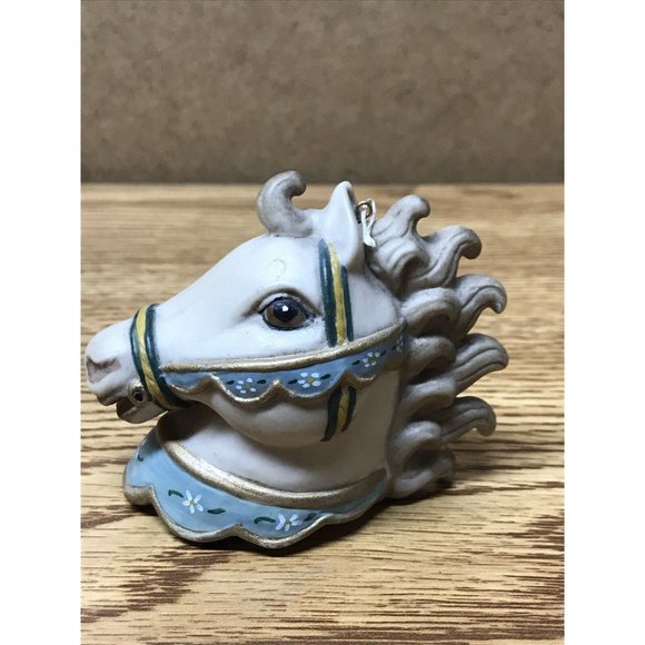 Unbranded Other - Carousel Horse Head Porcelain Bell Ornament Approx 3.5" Tall EUC